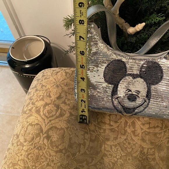 Forever 21 x Disney Mickey Mouse silver sequins hand bag NWT - Picture 9 of 11